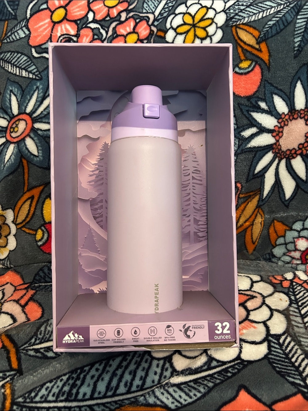 Hydrapeak Lilac 32oz Insulated Water Bottle